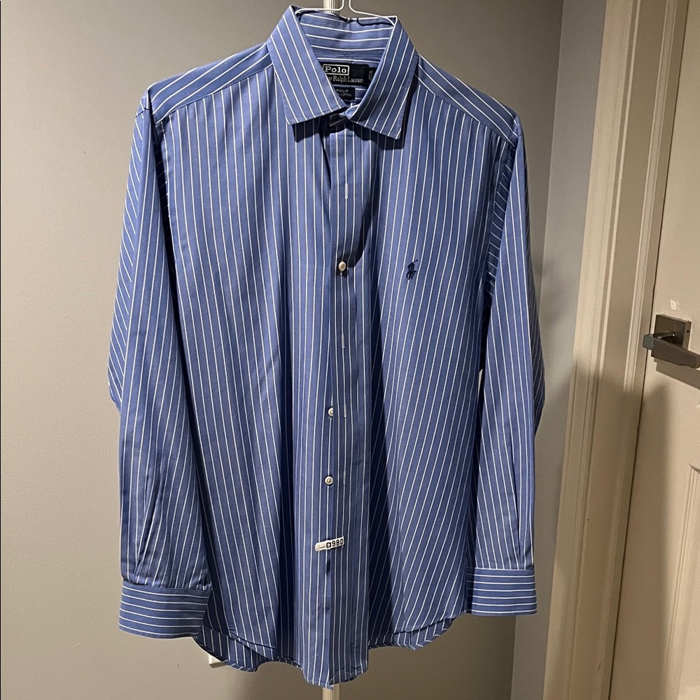 Polo by Ralph Lauren Blue Pinstripe Dress Shirt